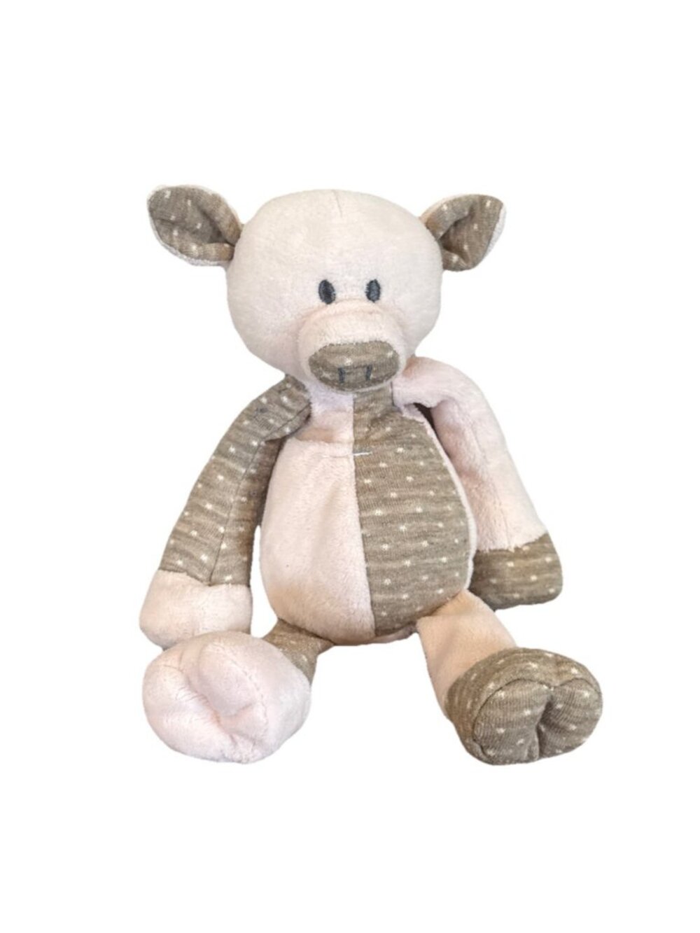 Demdaco Baby Barnyard Baby Pig Rattle 5004701126 Pink Brown Toy Plush